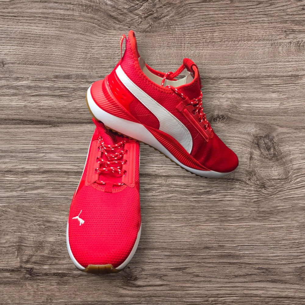 Puma Red and White Athletic Shoes